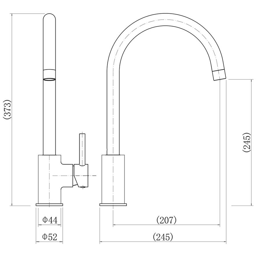 TK010 Single Lever Kitchen Mixer Chrome