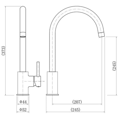 TK010 Single Lever Kitchen Mixer Chrome