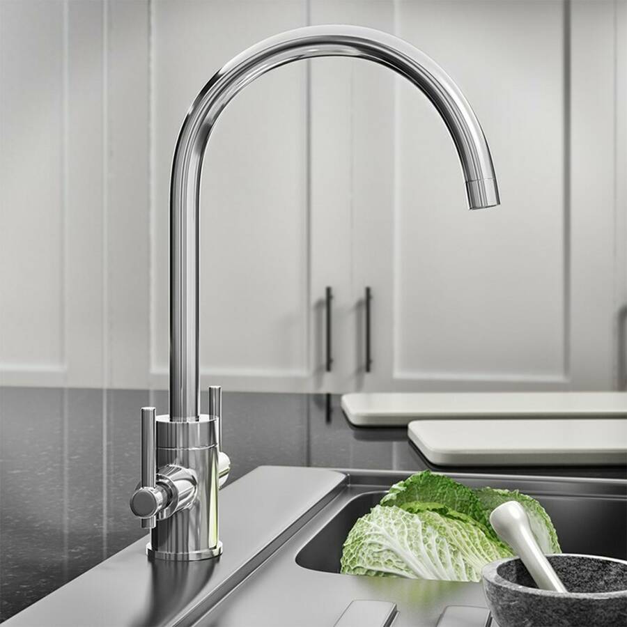 TK012 Avara Two Handle Kitchen Mixer Chrome