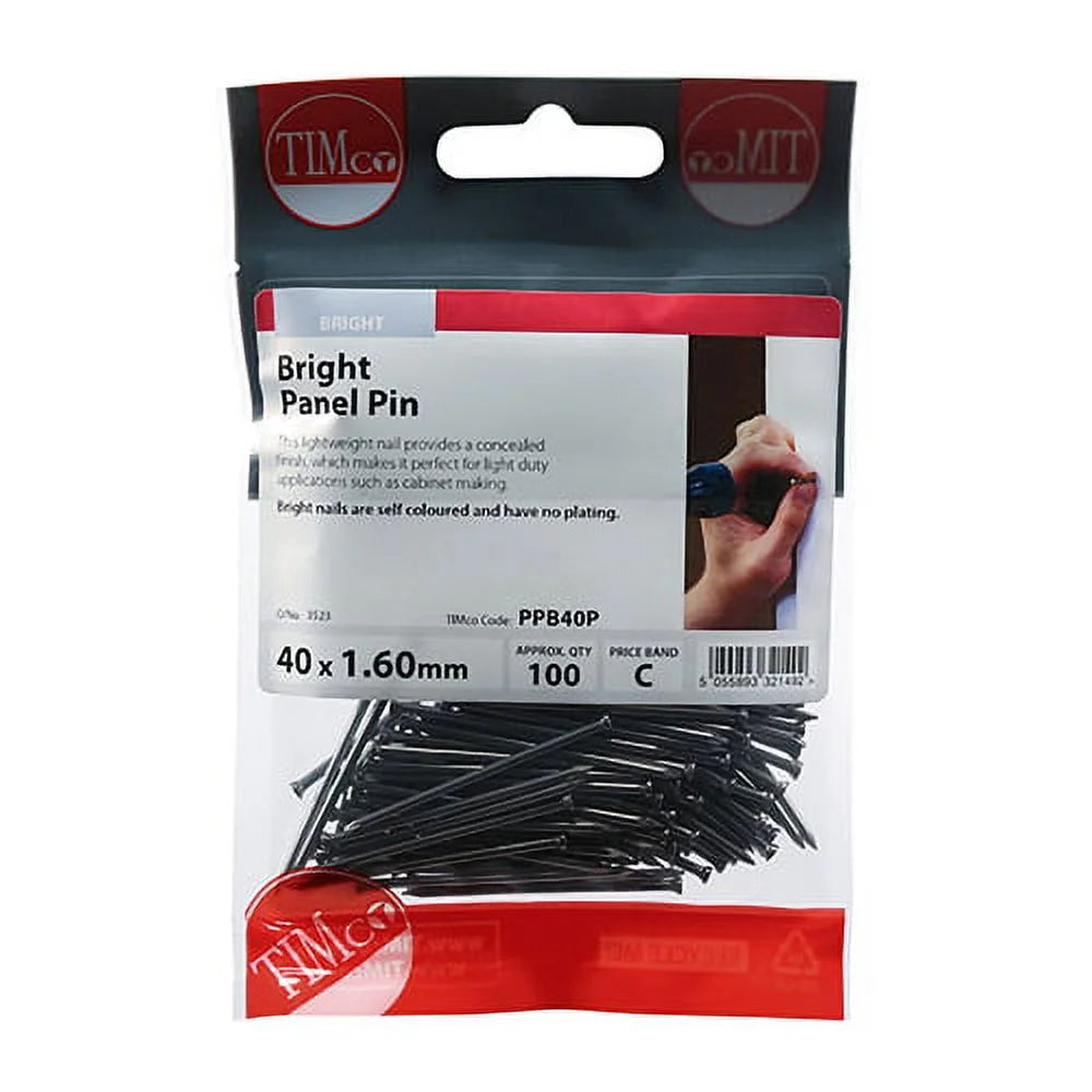 Panel Pins - Bright 40 x 1.60