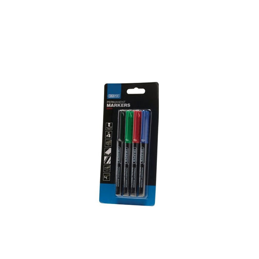 Draper Multicolor Marker Pens (Set Of 4)