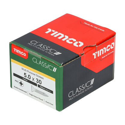 Classic Screw PZ2 CSK ZYP 5.0 x 30mm