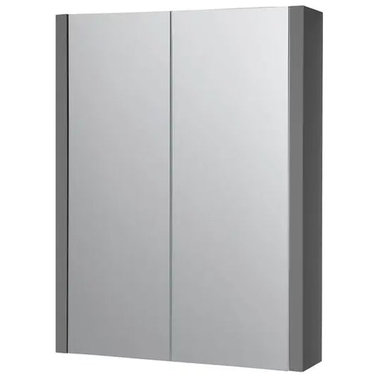 Purity 800mm Mirror Cabinet Storm Grey Gloss