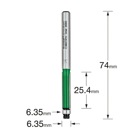 Guided Trimmer 6.35mm Diameter X 25.4mm