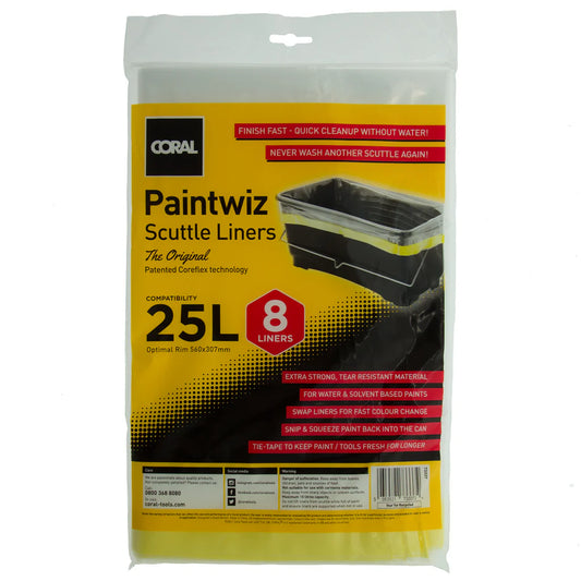 Coral Paintwiz 25L Scuttle Liner 8pk