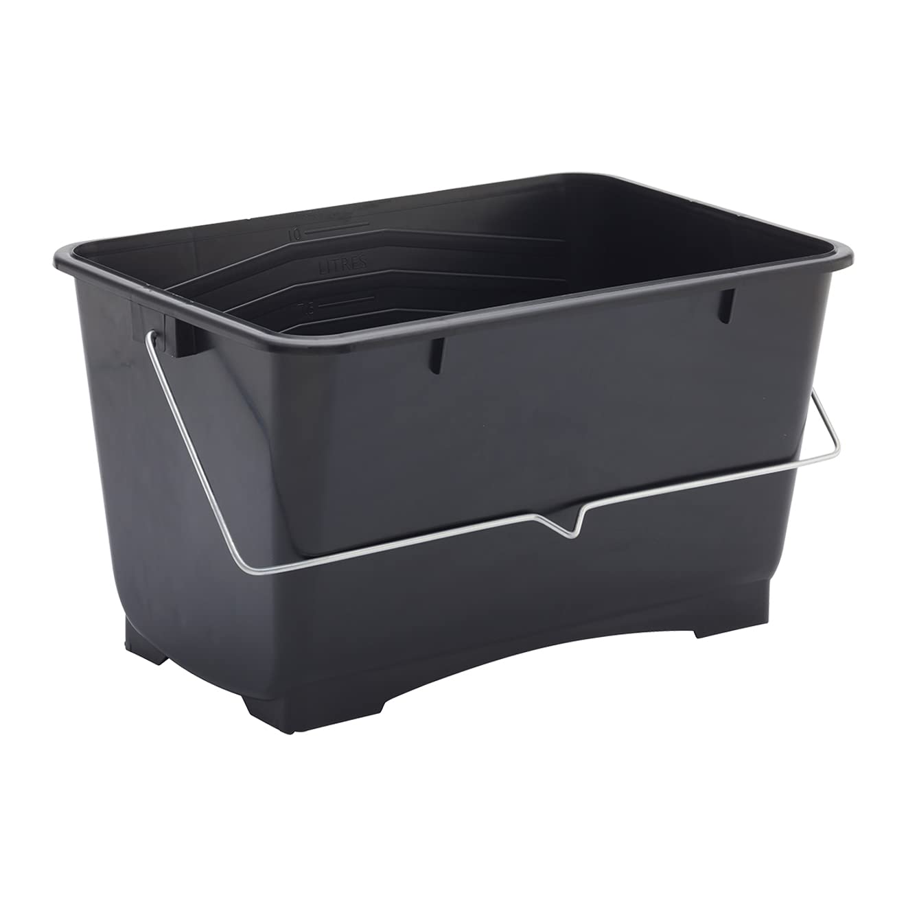 10 Litre Black Plastic Scuttle