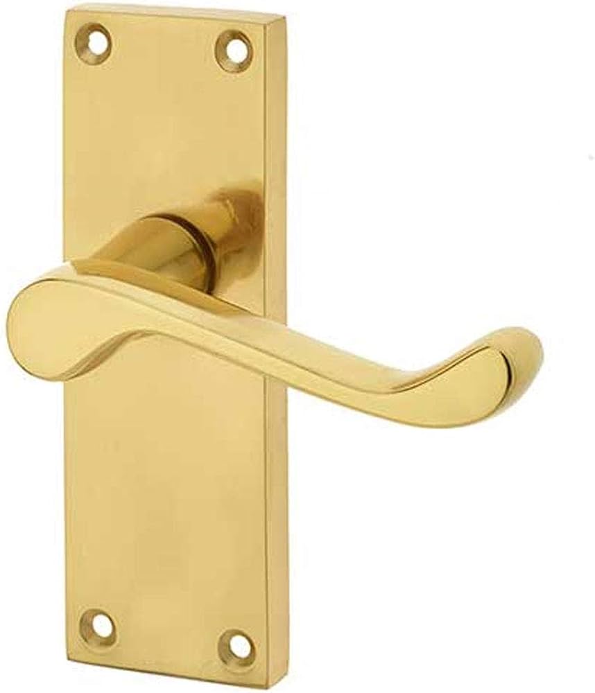 Scroll Lever Latch Backplate PB