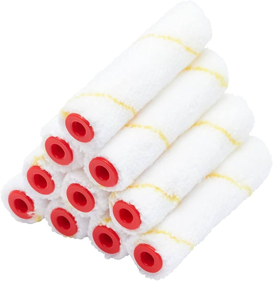 4" Short Pile Microfibre Rollers - 10 Pack