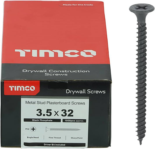 Metal Stud Plasterboard Screws - 3.5x32mm