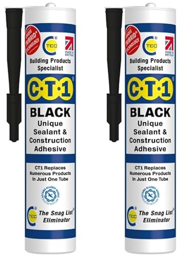 CT1 Black Multi-Purpose Sealant & Adhesive - 2 Pack - 290 ml
