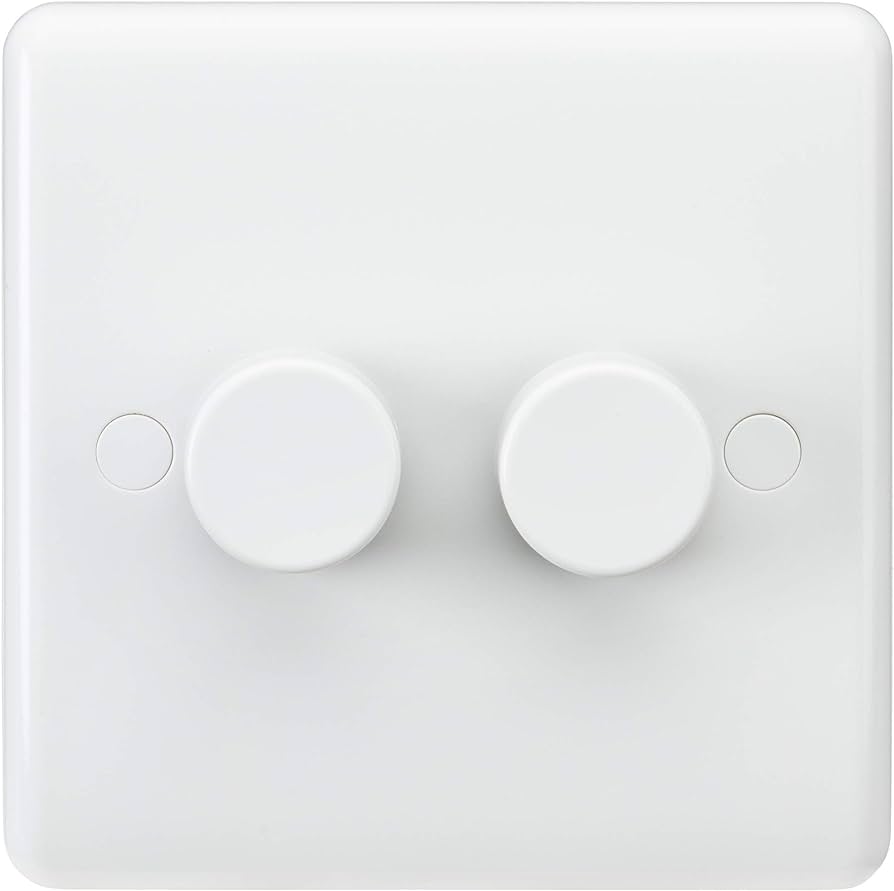 Knightsbridge LED 2 Gang Dimmer - White