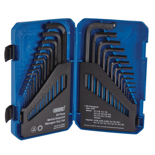 Metric/Imperial Hex Key Set, 30 Piece