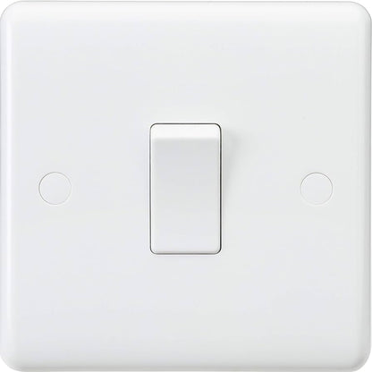 Curved Edge 1G 2-Way Light Switch - White