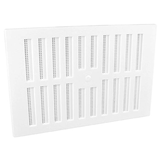 Vent-Adjustable w F/Flyscreen Plastic 9x6"White