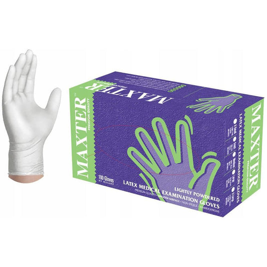 Box 100 Powdered Disposable Gloves Size M