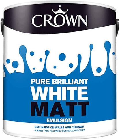 Crown Non-Breatheasy Matt Emulsion Brilliant White 5L
