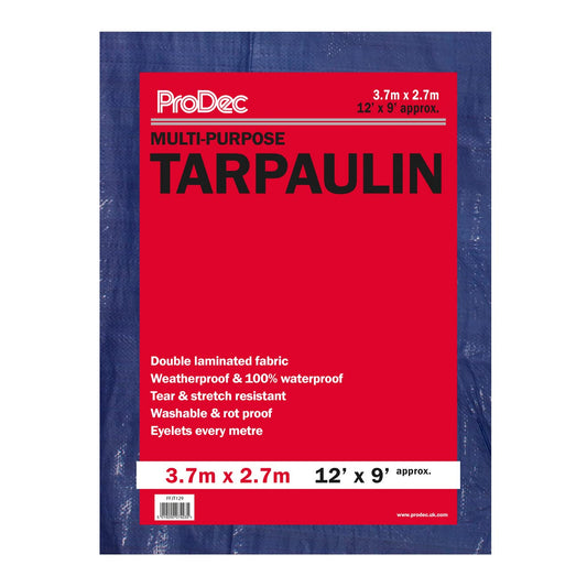 Prodec Blue Tarpaulin 3.7m x 2.7m