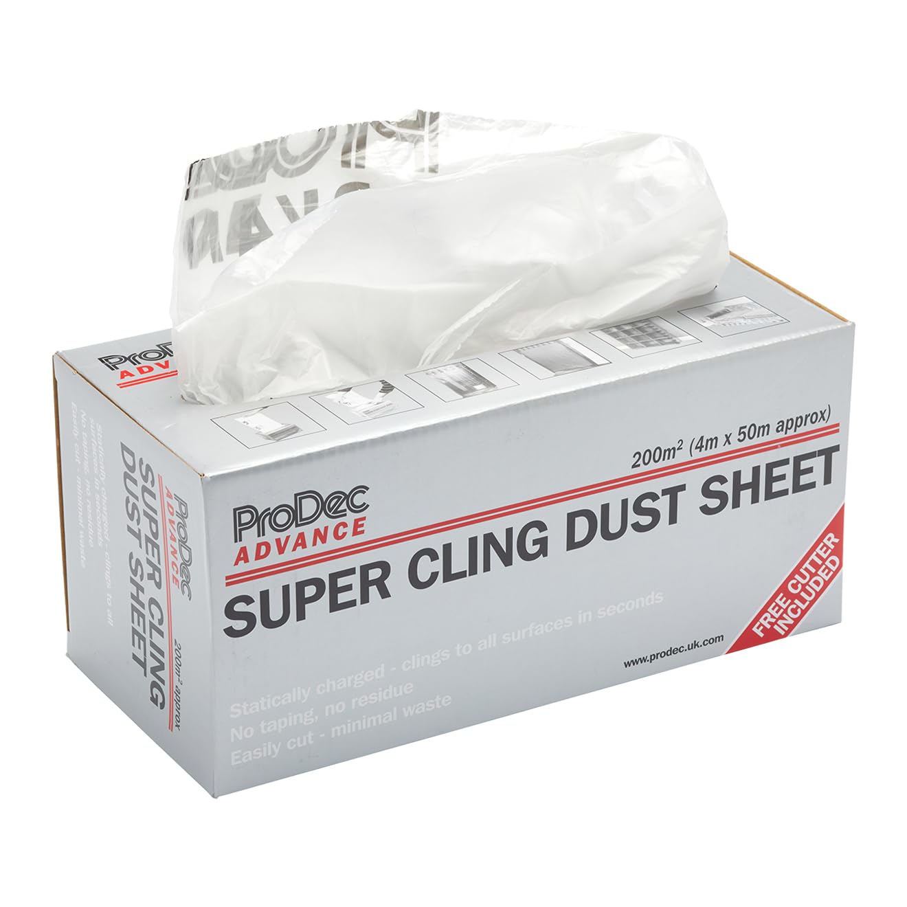 Super Cling Dust Sheet 200 Sq. M