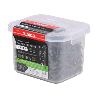 Timber Frame Construction & Landscaping Screws (Tub 400) - 6.7 x 87mm