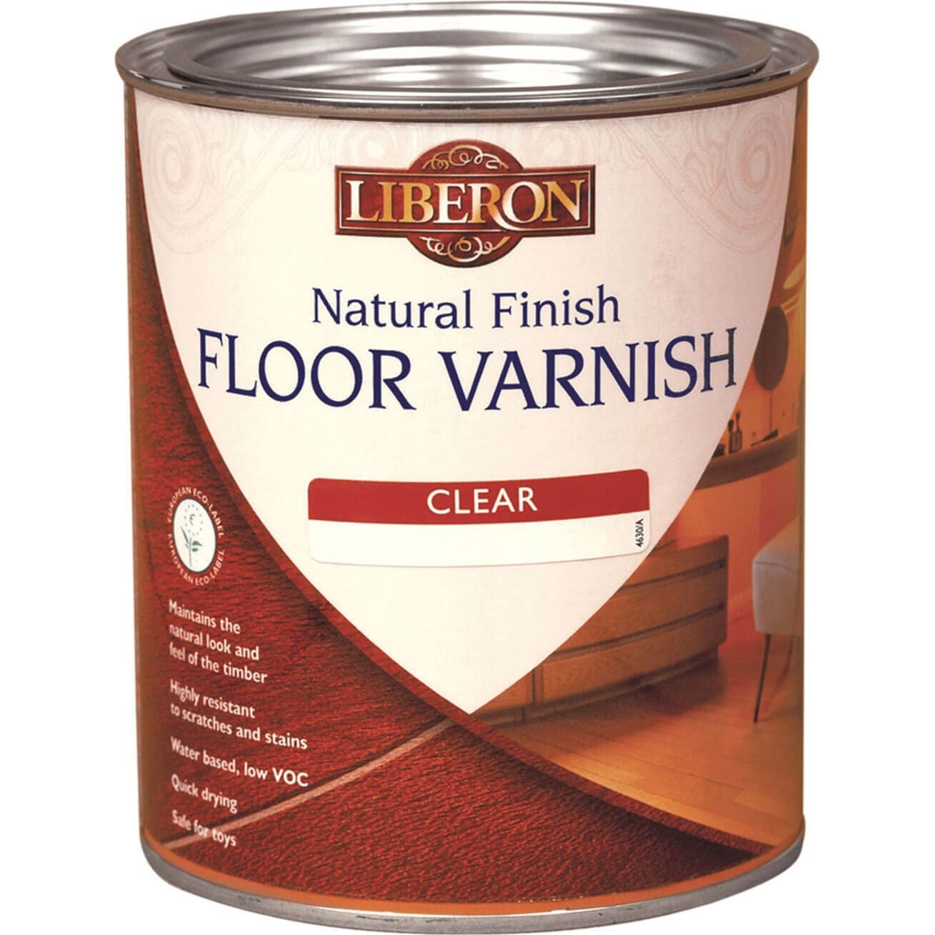 Natural Finish Floor Varnish Clear Satin  2.5L