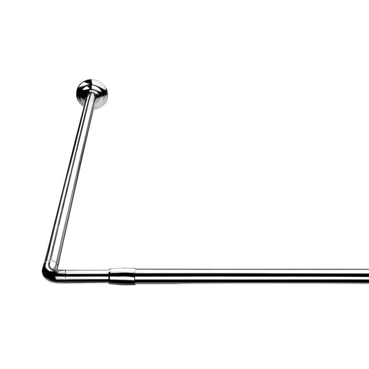 Croydex AD103000 L-Shape Telescopic Rod Silver