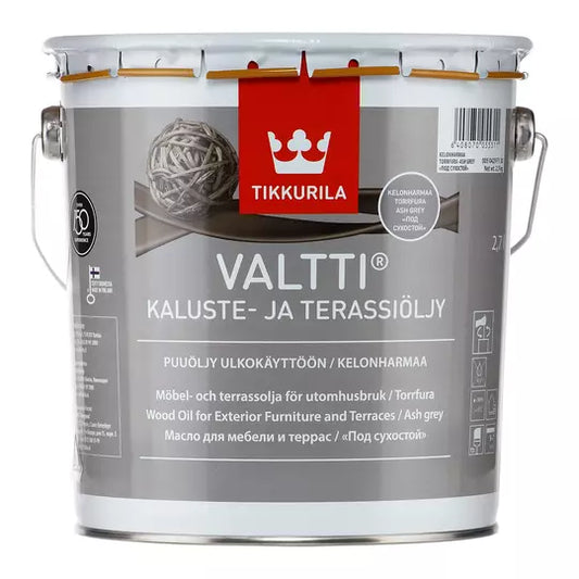 Valtti Furniture and Decking Oil - Grey 3LTR