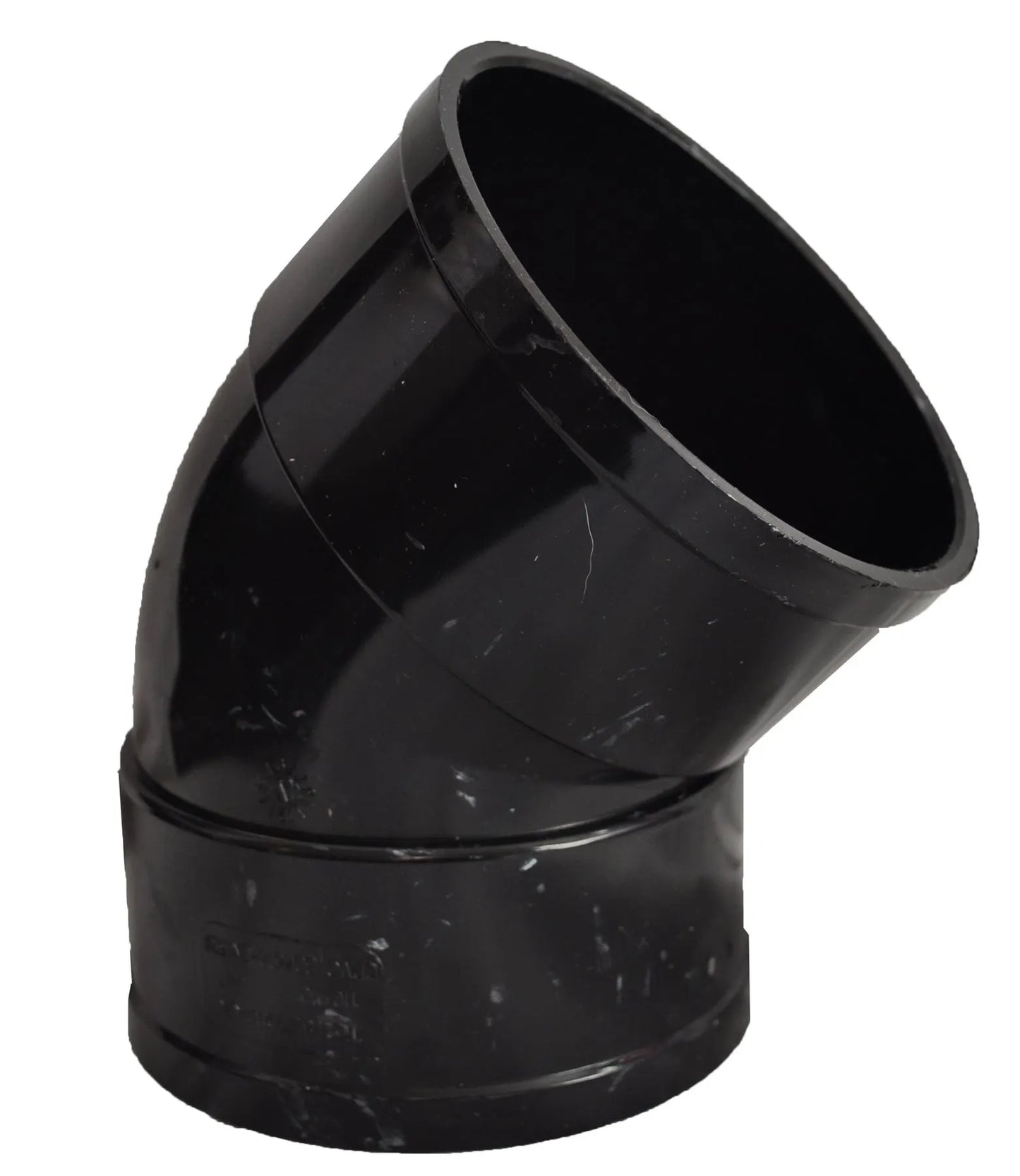 Solvent Weld 110mm Double Socket 45° Bend Black