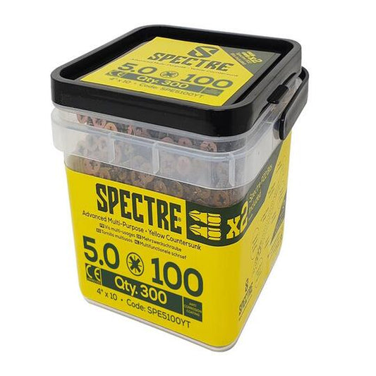 Spectre PZ Wood Screw 5.0 x 100mm Tub 300