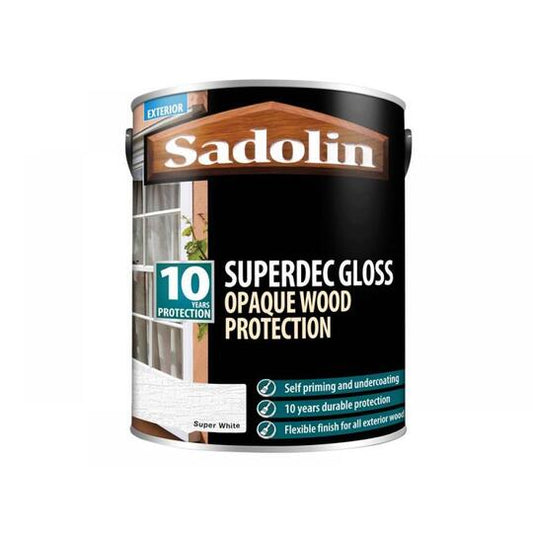 Sadolin Superdec Gloss Opaque Wood Protection Black 5L