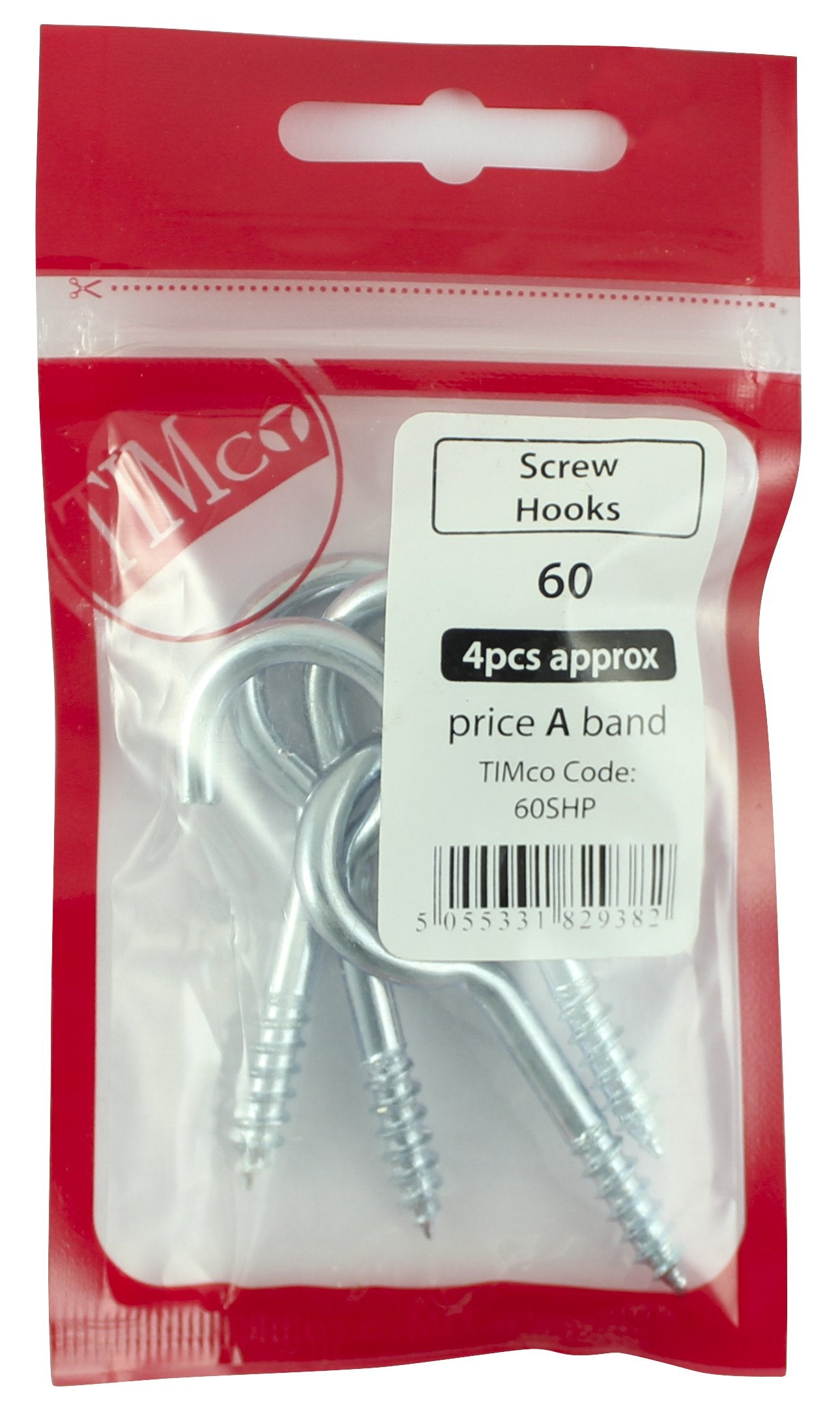 Screw Hooks BZP 60mm