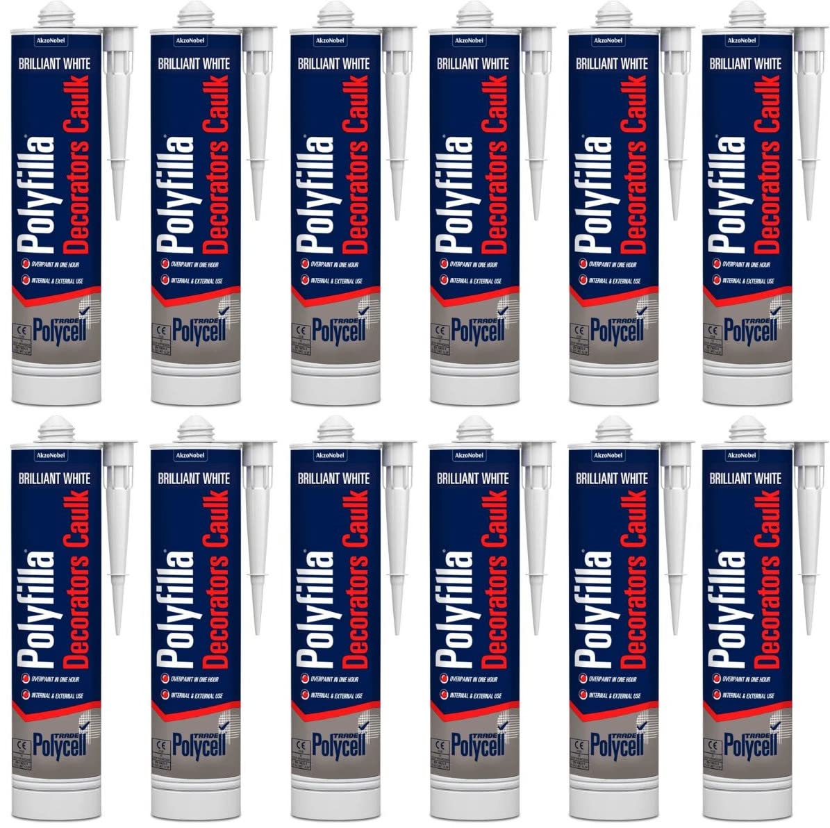 Polycell 380ml Decorators Caulk White Box Of 12