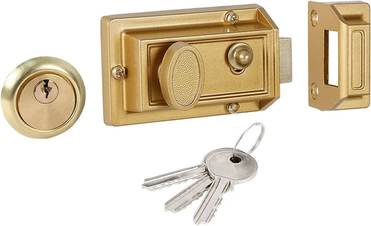 Traditional Nightlatch 60mm Gold