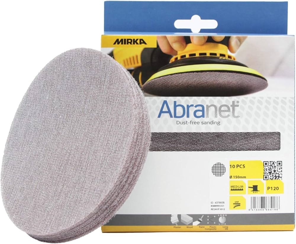 Abranet 150mm Grip P120 10/Pack