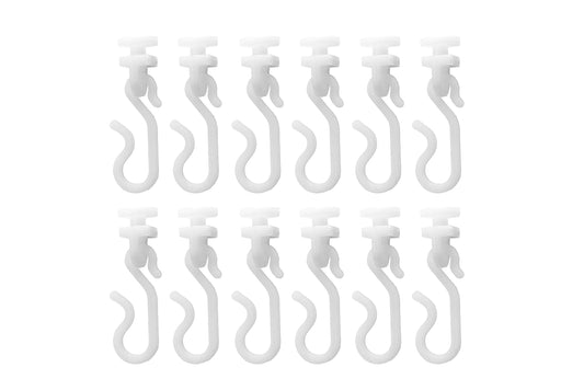Croydex Hook and Glider pack of 12 white