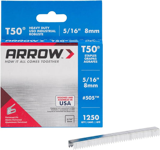 T50 Staples 8mm (5/16in) (Box 1250)
