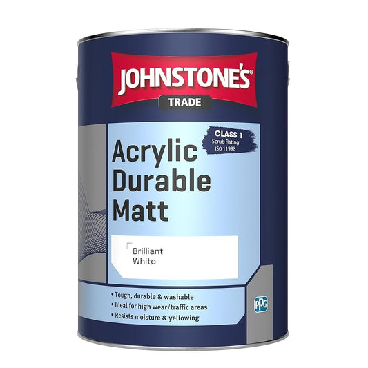 Johnstone's Trade Acrylic Durable Matt Brilliant White 2.5L