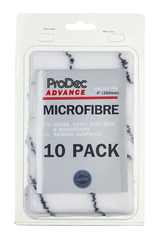 4" Medium Pile Microfibre - 10 Pack