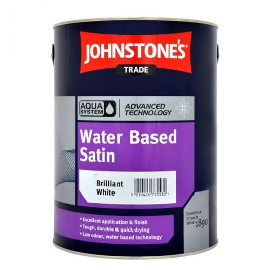 Johnstone's Aqua Water Based Satin Brilliant White 1L