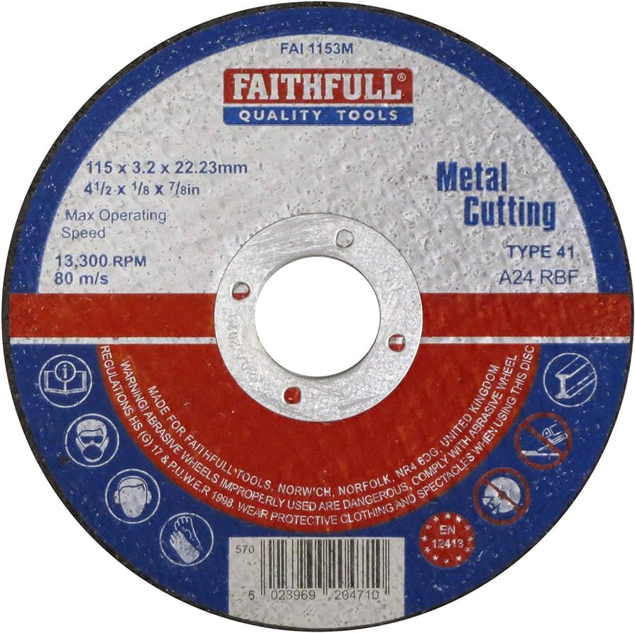 Faithfull Cut Off Wheel 115MM X 3.2 X 22 Metal