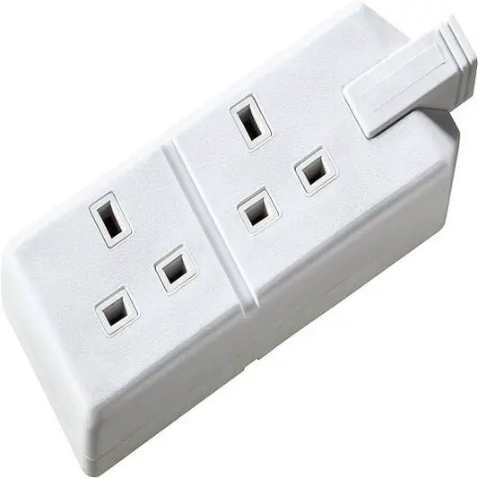 2 Gang Trailing Socket White