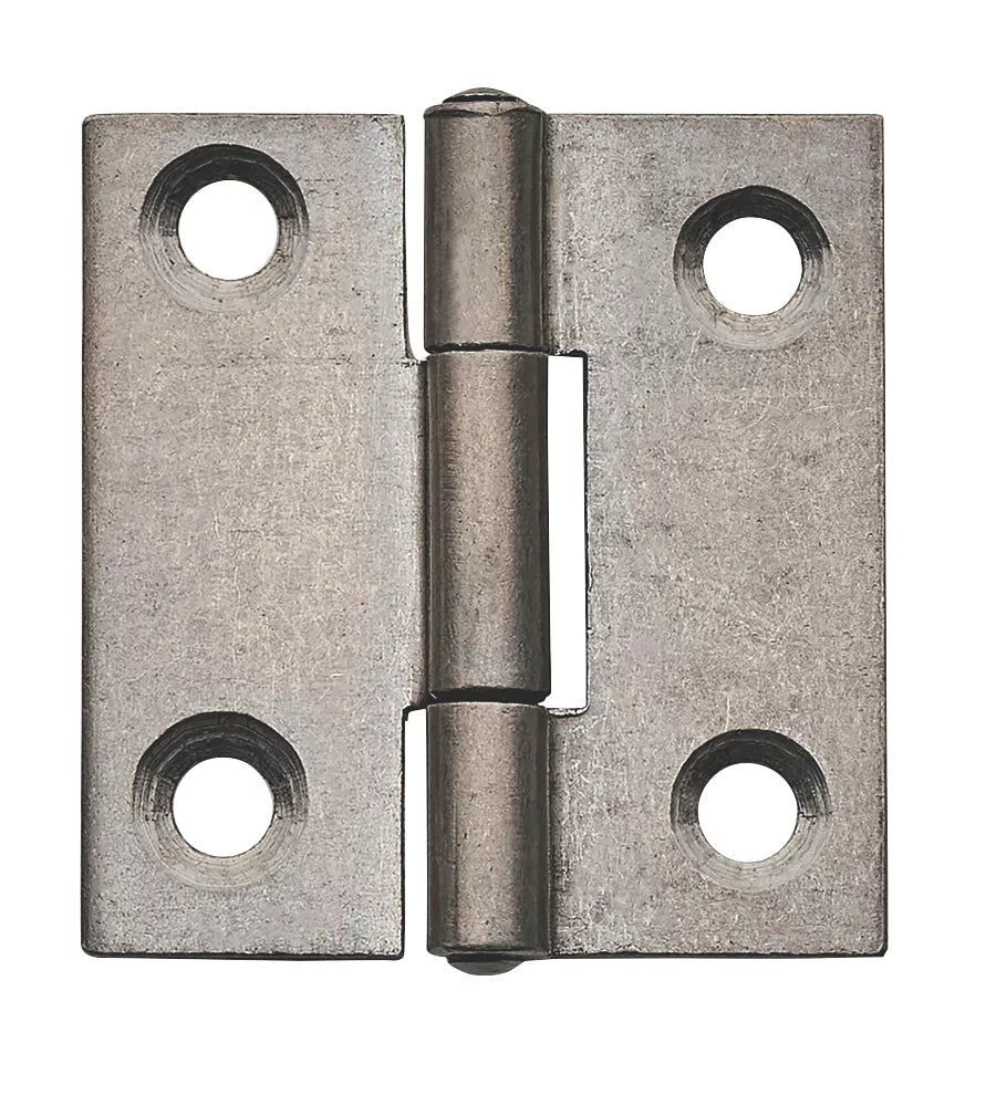 Self Colour Steel Butt Fixed Pin Hinge 38mm