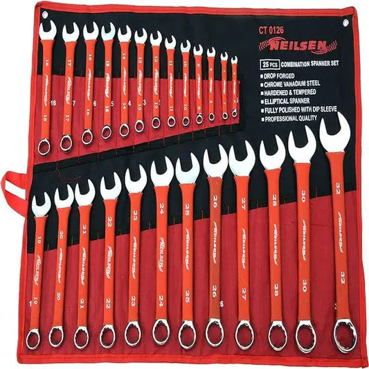 Combination Spanner Set, 25 Piece