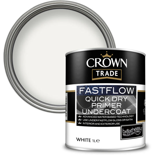 Crown Undercoat Fastflow Quick Dry White 1L
