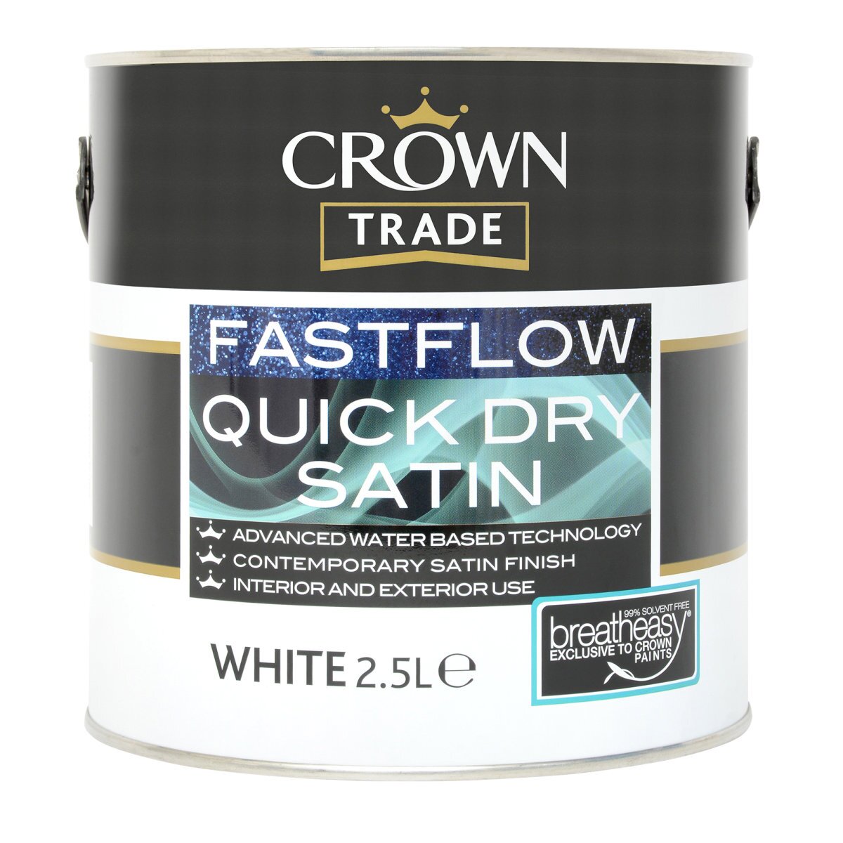 Crown Satin Fastflow Quick Dry White 2.5L