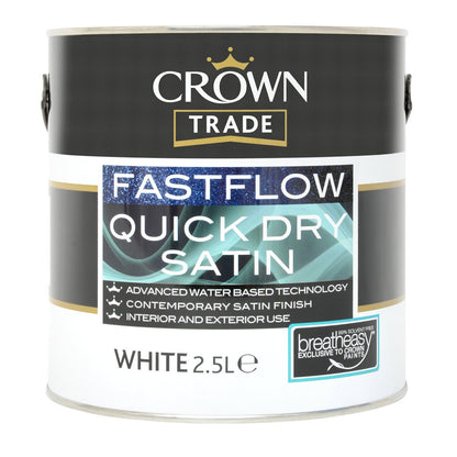 Crown Satin Fastflow Quick Dry White 2.5L