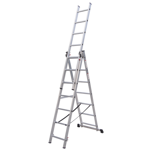 Home Triple Section 7 Rung Combination Ladder 2m
