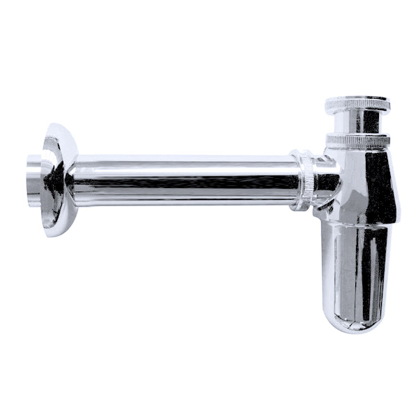 PLATRAP 32mm Bottle Trap Chrome 35mm Pipe & Flange