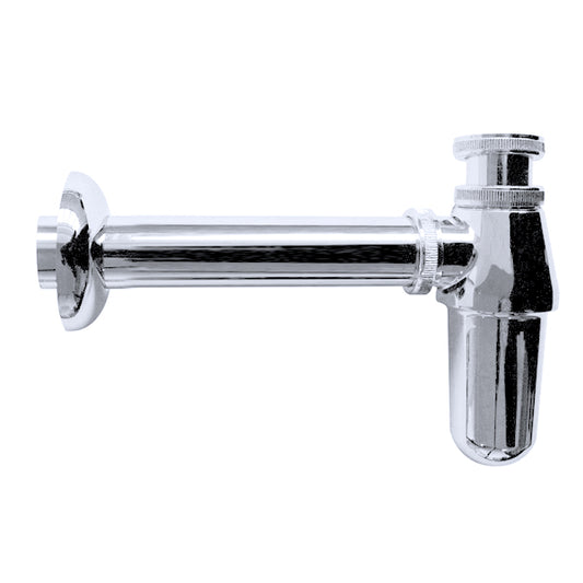 PLATRAP 32mm Bottle Trap Chrome 35mm Pipe & Flange