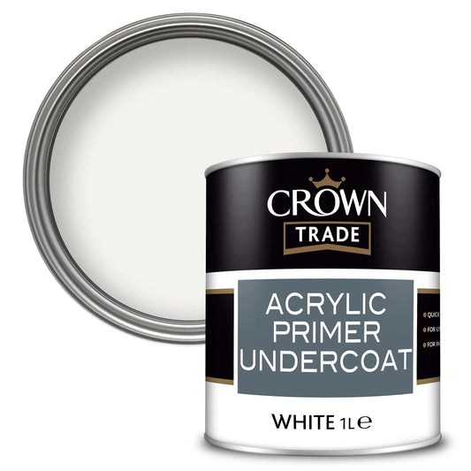 Crown Trade Acrylic Primer Undercoat 1L White