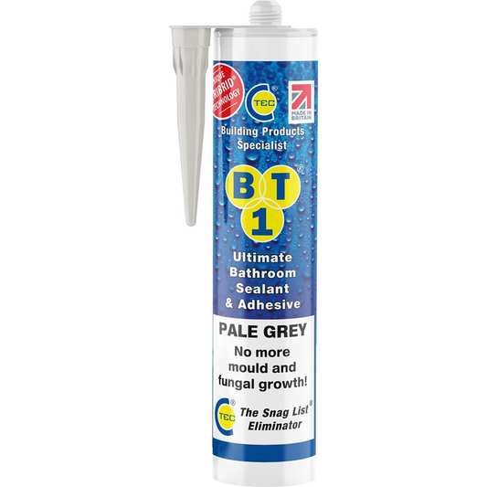BT1 Ultimate Bathroom Adhesive & Sealant 290ml Pale Grey